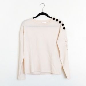 See By Chloe Wool Sweater w/ Button Detail